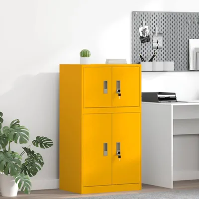Produktbild von "Schlussverkauf" Aufbewahrungsschrank für Büro - 1 pc Büroschrank - Senfgelb 60x40x40 cm Stahl  C15066