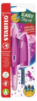 Immagine prodotto di STABILO - Stilografica scolastica ergonomica per destrimani con pennino per principianti A - EASYbirdy 3D DreamWorld Special Edition in rosa - inclusa cartuccia