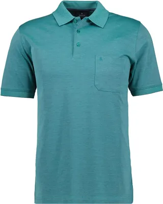 Ragman H-Polo Polo Soft-Knit uni in grün
