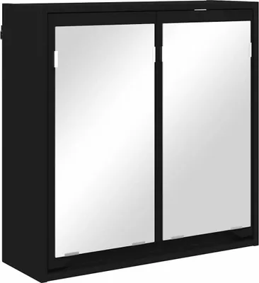 Obrázok produktu pre vidaXL Kúpeľňová zrkadlová skrinka čierna 60 x 20 x 60 cm materiál na báze dreva