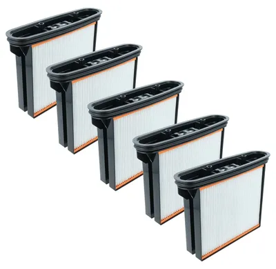 Produktbild von vhbw 5x Flachfaltenfilter H11 kompatibel mit Bosch GAS 25 L SFC, 50, 25, 50 M Industriestaubsauger Nass-/Trockensauger Staubsauger