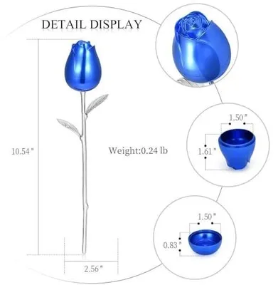 Immagine prodotto di Urna commemorativa per ceneri - Rosa in argento-blu