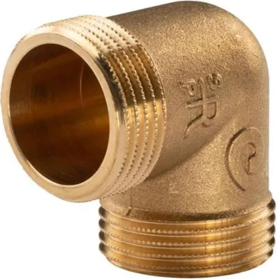 Produktbild von Messing Gewinde-Fitting 90° Winkel 1'AG - 1'AG (DN 25) - schwere Ausführung