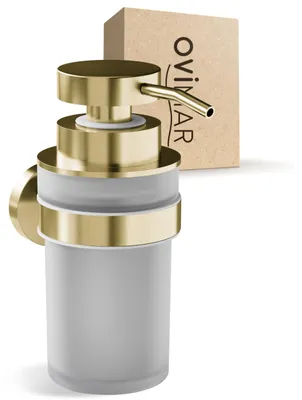Produktbild von Seifenspender Edelstahl und Glas, Wandmontage, extra große Öffnung, 500 ml, für Badezimmer