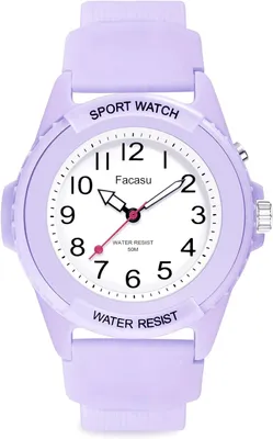 Produktbild von Wasserdichte Analog Armbanduhr für Jungen und Mädchen mit leuchtendem Zifferblatt, Silikonarmband, ideal für Outdoor-Sport & als Geschenk für Teenager