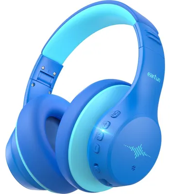 Image de Casque Bluetooth pour enfants, casque antibruit, couleur bleue