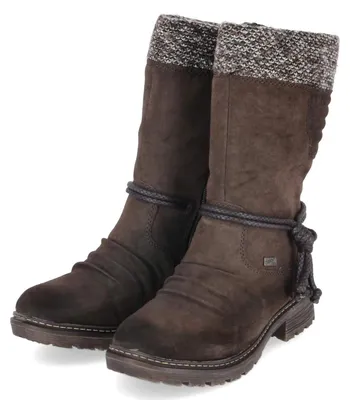 Immagine prodotto di Stivali invernali da donna Rieker, color marrone, in tessuto e materiale sintetico, taglia: 36