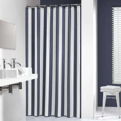 Produktbild von Sealskin Duschvorhang Linje blau, 233011324