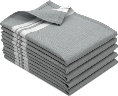 Produktbild von Geschirrtücher im 5er Set 100% Baumwolle, 50x70 cm saugstark und robust, grau