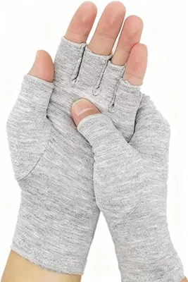 Produktbild von Arthritis-Compressiehandschuhe - Männer & Frauen - vingerlose Kompressionshandschuhe - für Arthrose-Sportarten