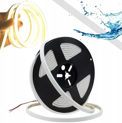 Immagine prodotto di Striscia LED esterna da 24V, tecnologia Neon COB, 480 LED al metro, luce neutra, 7W al metro, 310 lumen al metro, grado di protezione IP67, lunghezza 5 metri
