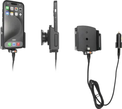 Produktbild von Brodit Gerätehalter 721376 mit Ladefunktion - für Smartphones - Apple iPhone 15 Pro, Apple iPhone 15