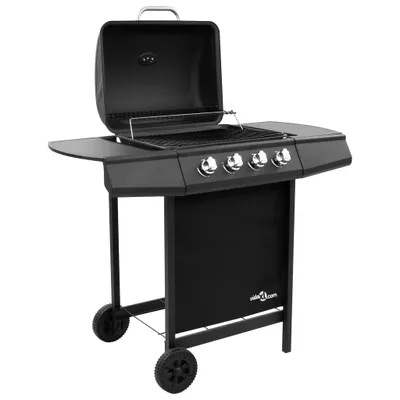 Image de vidaXL Barbecue à gaz 4 feux noir
