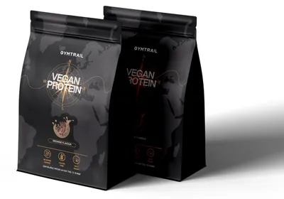 Produktbild von GYMTRAIL® Veganes Eiweißpulver aus Erbsenprotein 1000g | Pflanzliches Proteinpulver mit essenziellen Aminosäuren | Ohne Soja und Süßungsmittel mit Birkenzucker | Chocolate Brownie