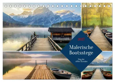 Produktbild von Malerische Bootsstege (Tischkalender 2027 DIN A5 quer), CALVENDO Monatskalender