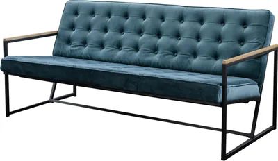 Produktbild von KAWOLA Sofa ARLY Polsterbank Bezug Velvet petrol