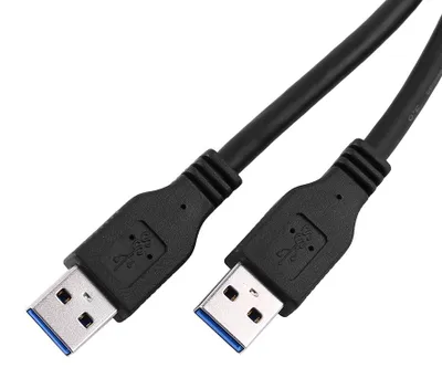 Image de Câble d'extension combiné USB 3.0 mâle-femelle avec embase à vis et trous de fixation pour panneau