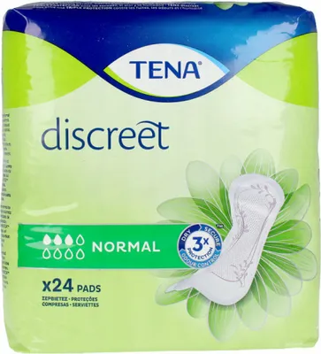 Immagine prodotto di TENA Discreet Normal Moderate Incontinenza e perdita di urina con tecnologia microPROTEX 24 assorbenti