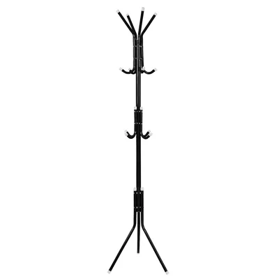 Produktbild von Garderobenständer Kleiderständer Standgarderobe Garderobe lackiert Metall - Schwarz