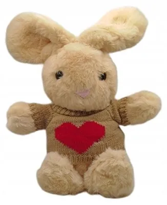 Produktbild von Granda Plüschhase Beige mit Pullover Kuscheltier 40cm
