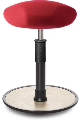 Produktbild von Sitz- Stehhocker Free Regular Triangel Gestrick Rot schwarz /cremeweiß.