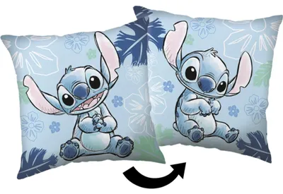 Imagen del producto de Cojín Jerry Fabrics, diseño de Lilo y Stitch, color azul, 40x40 cm
