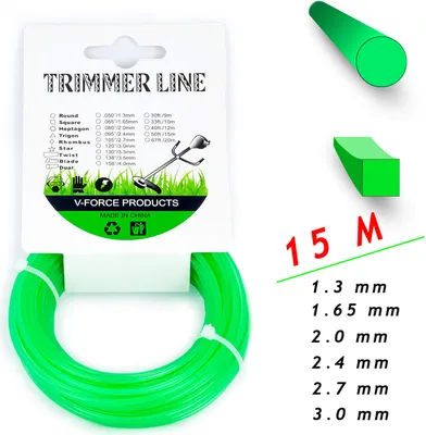 Obrázek produktu pro Řezací šňůra Star Trimmer Nylonová šňůra Kosařská šňůra Z-Quad 15 m Ø 2,7 mm