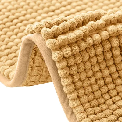 Produktbild von Badematte, 40 x 60 cm, rutschfest, waschbar, saugfähig, weiche Chenille-Duschmatte, Badematte für Dusche und Badewanne
