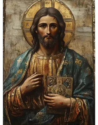 Zdjęcie produktu dla Mozaika diamentowa Jezus ikona prawosławna 30x40 cm Creative Diamonds