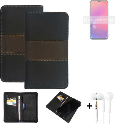 Produktbild von K-S-Trade Handyhülle + Kopfhörer kompatibel mit Doogee X95 Pro Schutzhülle Walletcase Bookstyle Tasche Schutz Case Hülle Wallet Cover Kunstleder