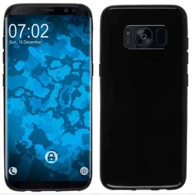 Produktbild von PhoneNatic Case kompatibel mit Samsung Galaxy S8 Plus - schwarz Silikon Hülle  + flexible Folie