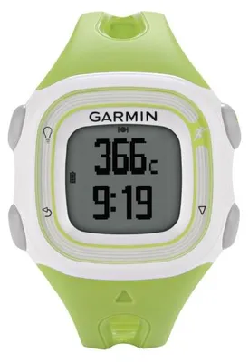 Produktbild von Garmin Forerunner 10, Grün, Weiß, Wasserfest, 50 m, 55 x 32 Pixel, 19,6 x 20,6 mm (0.77 x 0.81 Zoll), Lithium-Ion (Li-Ion)