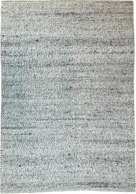 Produktbild von Teppich HANDWEBTEPPICH KOLLAM | Farbe: Hellgrau; Größe: 140x200 cm | strapazierfähig und leicht zu reinigen | Wohnzimmer | Schlafzimmer