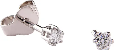 GLIZZ GL8158 Damen-Ohrringe 585 Weißgold Diamant-Ohrstecker 0,1 Karat 1