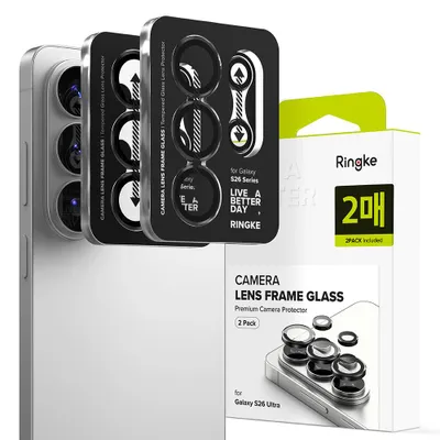 Obrázok produktu pre Ringke - Camera Lens Frame Glass (2 ks) ochranné sklo na šošovku fotoaparátu pre Samsung Galaxy S26 Ultra - čierne
