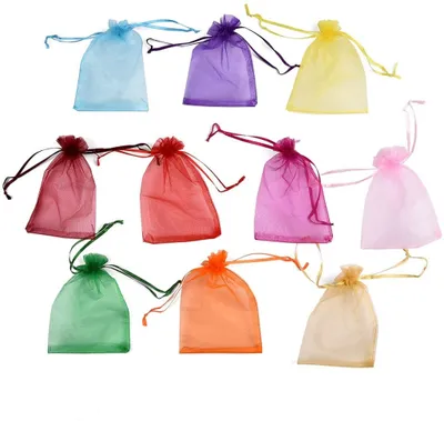 Produktbild von 30*40CM Organzasäckchen 50 Stück Organzabeutel Säckli Schmuckbeutel (Bunt)