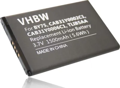 Produktbild von vhbw Akku Ersatz für Alcatel CAB31Y0002C1, CAB31Y0006C1, BY75, TLIB5AA für Handy Smartphone Telefon (1500 mAh, 3,7 V, Li-Ion)
