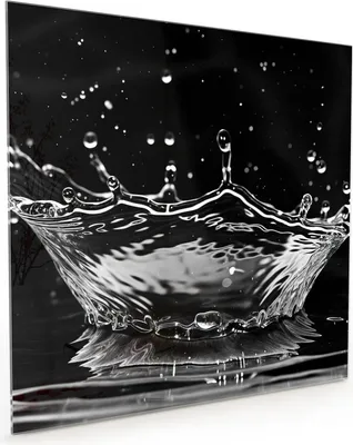Produktbild von Küchenrückwand Spritzschutz Glas mit Motiv Wasserspritzer 40 x 40 cm