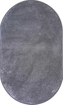 Image de Tapis ovale Laguna, 200 x 300 cm, gris foncé