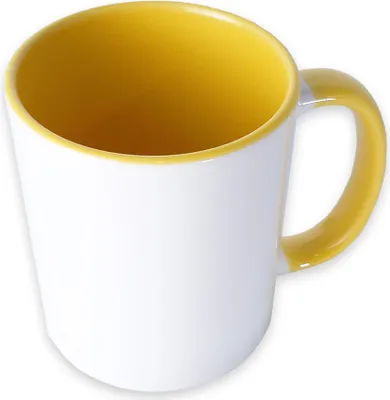 Produktbild von craftcut - Sublimationstasse BICOLOR in LIGHT YELLOW - 11 oz/330 ml
