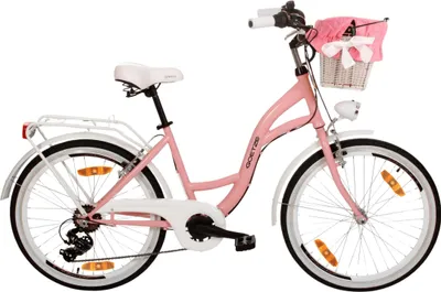 Obrázok produktu pre Dámsky mestský bicykel Goetze Mood 24" – 6 rýchlostí, oceľový rám 14", košík
