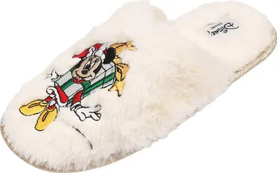Obrázek produktu pro Disney Mickey Mouse dámské pantofle s kožešinou, teplé pantofle 36-37 EU / 3-4 UK