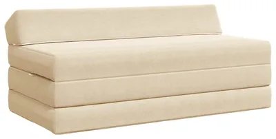 Obrázok produktu pre vidaXL Rozkladacia pohovka, krémová, 120 x 60 x 49 cm, látka