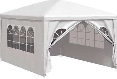 Produktbild von vidaXL Partyzelt 3x4 mit 4 Wänden weiß