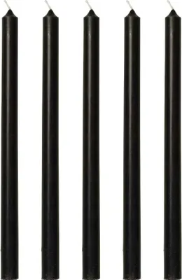 Produktbild von IB Laursen DÜNNE Kerze SCHWARZ Ø 1,3 cm Länge 20 cm 5er Set