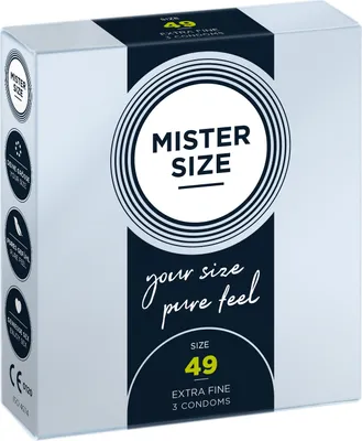 Produktbild von 3er Mister Size Kondome 49mm - Gefühlsecht & Extra Feucht