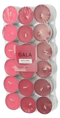 Produktbild von 288 Gala GALA Duftlichte Ø 3,8 cm, 1,7 cm bordeaux - Black Cherry Ton in Ton 96818
