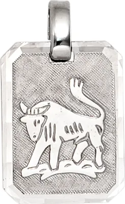 Produktbild von Anhänger Sternzeichen Stier aus 925 Silber teilmattiert Horoskop