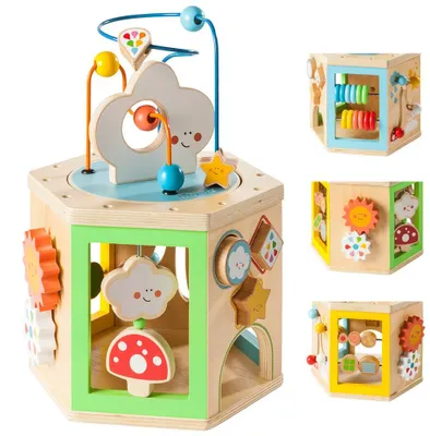 Produktbild von howa Motorikwürfel 'my rainbow' Holz 6010
