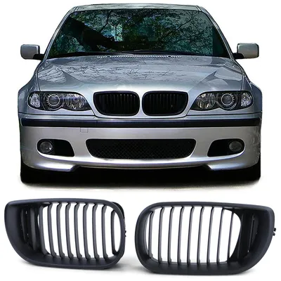 Kühlergrill Performance SCHWARZ MATT für BMW 3er E46 Limousine Touring 2001-2005 – Produktansicht